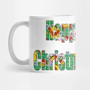 Canal flowers pattern happy christmas Mug